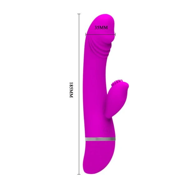 High Tech Pretty Love Flirtation Vibrator met Konijn David, 185 mm High Tech Pretty Love Flirtation Vibrator met Konijn David, 185 mm