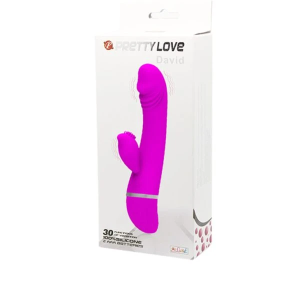 High Tech Pretty Love Flirtation Vibrator met Konijn David, 185 mm High Tech Pretty Love Flirtation Vibrator met Konijn David, 185 mm