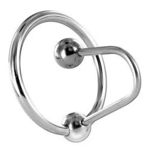 Metal Hard Glans Ring with Urethral Dilator Pin, Ring Size 30 mm
