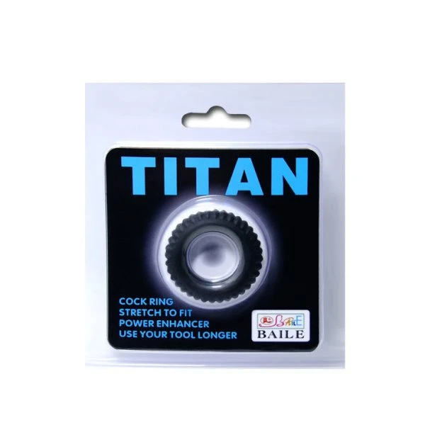 Baile FOR HIM Titan Penisring van siliconen, zwart 1,9 cm Baile FOR HIM Titan Penisring van siliconen, zwart 1,9 cm