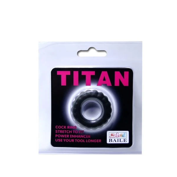 Baile FOR HIM Titan Cockring van siliconen 2 cm zwart