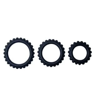 Baile FOR HIM Cockring-Set Titan 3 Stück Silikon 2,8 / 2,4 / 1,9 cm zwart