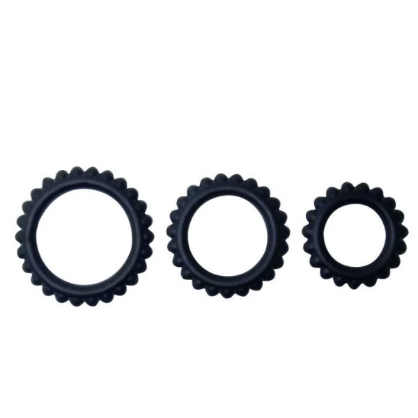 Baile FOR HIM Cockring-Set Titan 3 Stück Silikon 2,8 / 2,4 / 1,9 cm schwarz