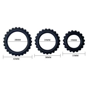 Baile FOR HIM Cockring-Set Titan 3 Stück Silikon 2,8 / 2,4 / 1,9 cm schwarz Baile FOR HIM Cockring-Set Titan 3 Stück Silikon 2,8 / 2,4 / 1,9 cm schwarz – Bild 4