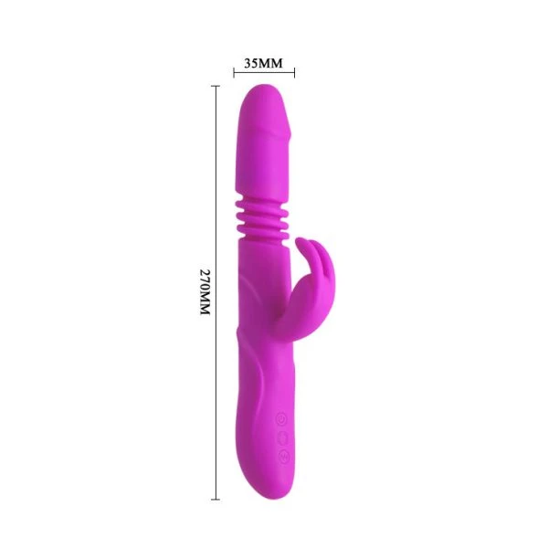 High Tech Pretty Love Ward Rabbit Up&down Vibrator met Clitorisstimulator, Siliconen