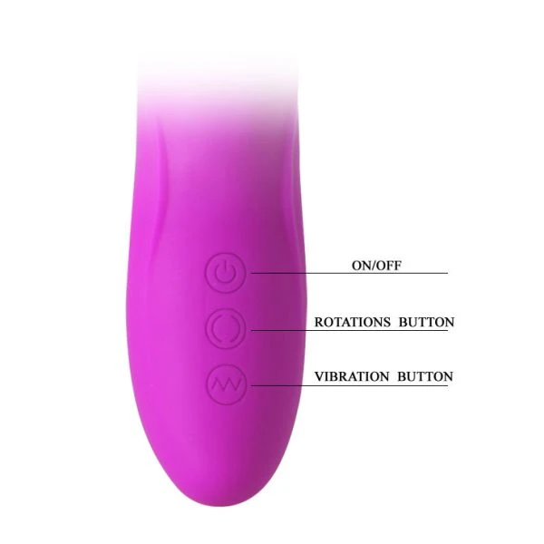 High Tech Pretty Love Ward Rabbit Up&down Vibrator met Clitorisstimulator, Siliconen