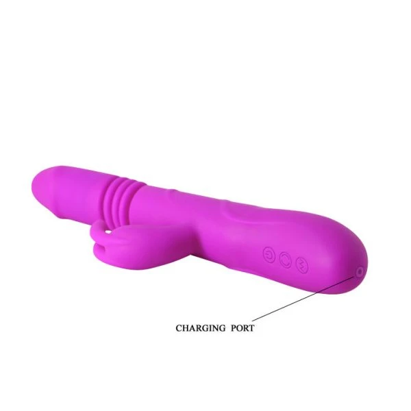 High Tech Pretty Love Ward Rabbit Up&down Vibrator met Clitorisstimulator, Siliconen