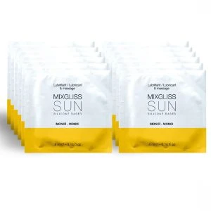 Mixgliss Gleitmittel auf Silikonbasis Monoi-Duft, 12 Einzeldosen 4 ml