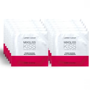 Mixgliss water-based lubricant with strawberry flavor, 12 single doses 4 ml Mixgliss water-based lubricant with strawberry flavor, 12 single doses 4 ml - Image 1