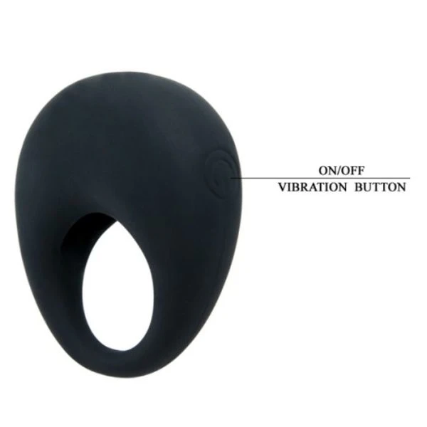 FOR HIM Pretty Love Trap Vibratorring met clitorisstimulator, zwart FOR HIM Pretty Love Trap Vibratorring met clitorisstimulator, zwart