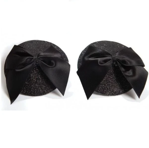 Bijoux Burlesque Pasties zelfklevende tepelbedekkingen met strik Bijoux Burlesque Pasties zelfklevende tepelbedekkingen met strik