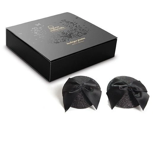 Bijoux Burlesque Pasties zelfklevende tepelbedekkingen met strik Bijoux Burlesque Pasties zelfklevende tepelbedekkingen met strik