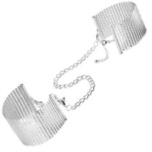 Bijoux Desire Metallique Handboeien van metaalgaas, zilver