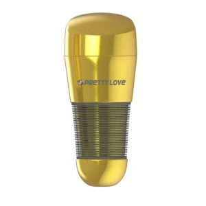 Bodies & Masturbators Pretty Love Kitty Ultra Vagina Masturbator with Vibration, gold - Image 2
