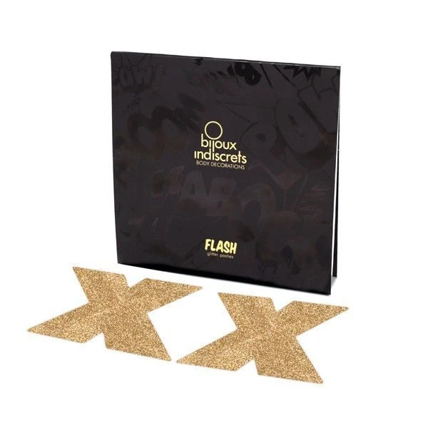 Bijoux Flash Collection zelfklevende tepelbedekkingen Gold Cross
