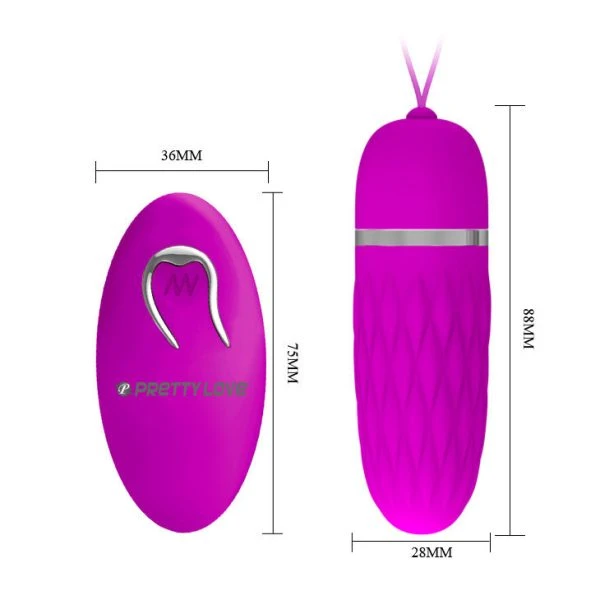Remote Control Pretty Love Flirtation Dawn Trillend eitje van siliconen, paars Remote Control Pretty Love Flirtation Dawn Trillend eitje van siliconen, paars