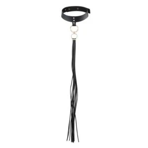 Bijoux Maze Quasten-Choker Zwart – Bondage-halsketting met zweep