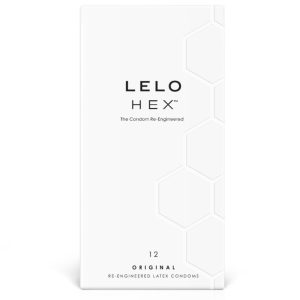 Lelo HEX Condooms 12-pack, 0,045 mm dun, 54 mm nominale breedte Lelo HEX Condooms 12-pack, 0,045 mm dun, 54 mm nominale breedte - Afbeelding 1