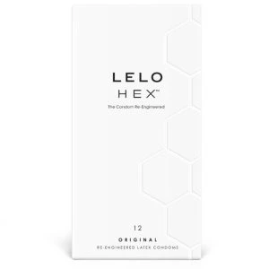 Lelo HEX Condoms 12-pack, 0.045 mm thin, 54 mm nominal width