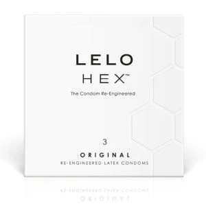 Lelo HEX Condooms 3-pack met zeshoekige structuur