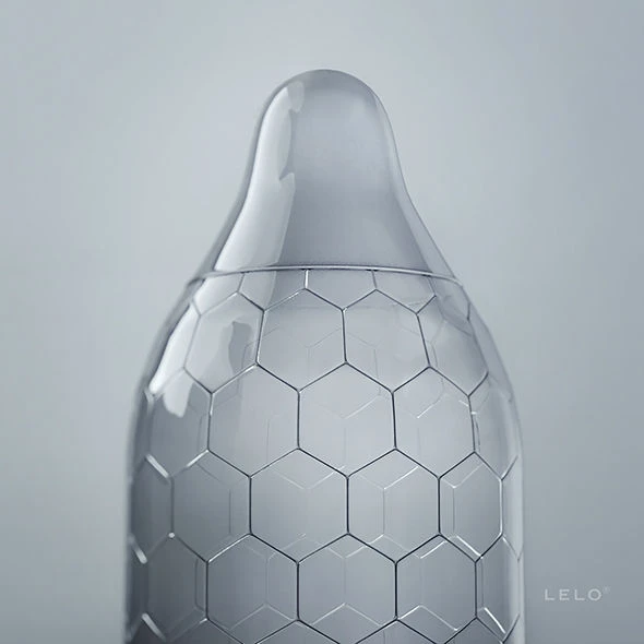 Lelo HEX Condooms 3-pack met zeshoekige structuur Lelo HEX Condooms 3-pack met zeshoekige structuur