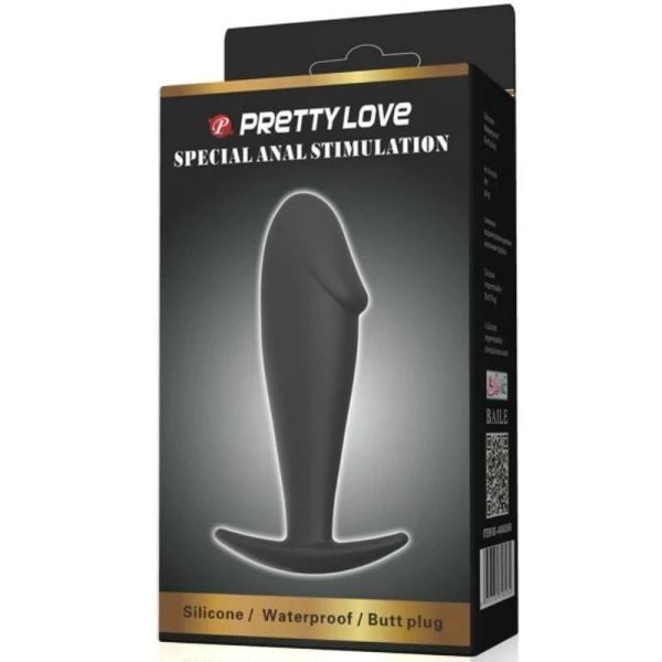 Pretty Love Anaalplug in Penisvorm van siliconen zwart Pretty Love Anaalplug in Penisvorm van siliconen zwart