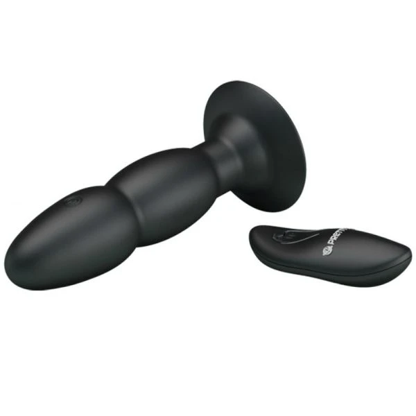 Pretty Love Plug Vibrator mit Rotation und Fernbedienung, schwarz