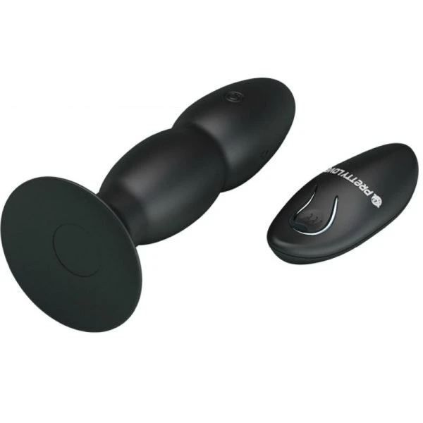 Pretty Love Plug Vibrator mit Rotation und Fernbedienung, schwarz