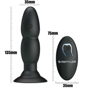 Pretty Love Plug Vibrator mit Rotation und Fernbedienung, schwarz Pretty Love Plug Vibrator mit Rotation und Fernbedienung, schwarz – Bild 6