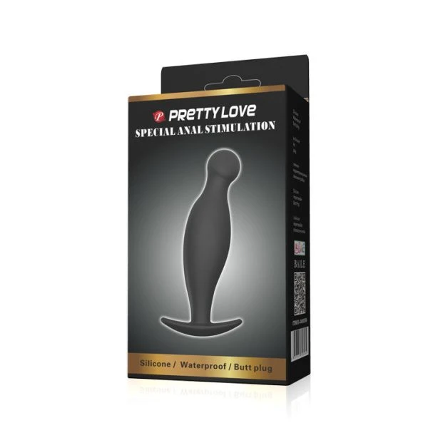 Anal Toys Silikon Analplug mit ergonomischem Design schwarz