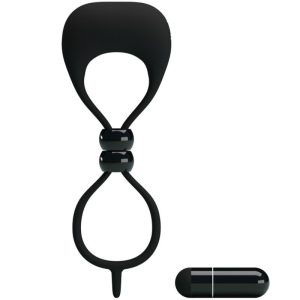 FOR HIM Dubbele ring voor penis en teelballen met vibratie, zwart FOR HIM Dubbele ring voor penis en teelballen met vibratie, zwart - Afbeelding 4
