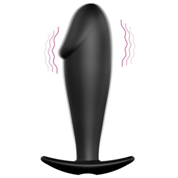 Pretty Love Anaalvibrator Silicon Penisvorm met 12 Trillingsstanden Zwart