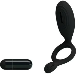 FOR HIM Pretty Love Ethel Vibrationsring mit Klitoris-Stimulator schwarz