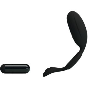 FOR HIM Pretty Love Ethel Vibratiering met clitorisstimulator zwart FOR HIM Pretty Love Ethel Vibratiering met clitorisstimulator zwart - Afbeelding 2