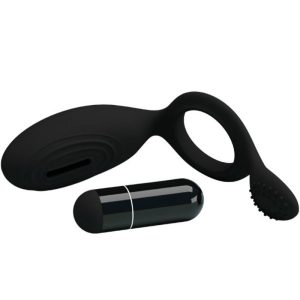FOR HIM Pretty Love Ethel Vibratiering met clitorisstimulator zwart FOR HIM Pretty Love Ethel Vibratiering met clitorisstimulator zwart - Afbeelding 4