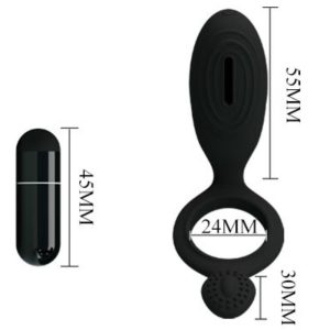 FOR HIM Pretty Love Ethel Vibratiering met clitorisstimulator zwart FOR HIM Pretty Love Ethel Vibratiering met clitorisstimulator zwart - Afbeelding 5