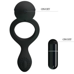 FOR HIM Pretty Love Ethel Vibratiering met clitorisstimulator zwart FOR HIM Pretty Love Ethel Vibratiering met clitorisstimulator zwart - Afbeelding 6