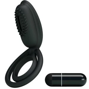 FOR HIM Pretty Love Esther Vibrationsring mit Stimulator schwarz