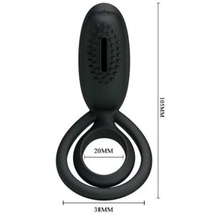 FOR HIM Pretty Love Esther Vibratiering met Stimulator zwart FOR HIM Pretty Love Esther Vibratiering met Stimulator zwart - Afbeelding 5