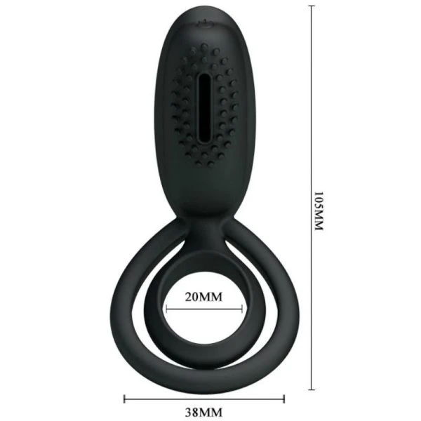FOR HIM Pretty Love Esther Vibratiering met Stimulator zwart