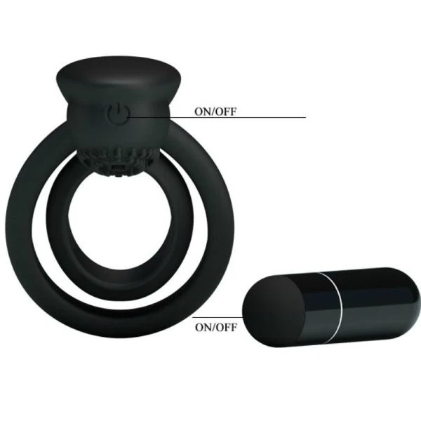 FOR HIM Pretty Love Esther Vibratiering met Stimulator zwart