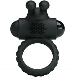 FOR HIM Pretty Love Eudora Vibratiering met clitorisstimulator zwart FOR HIM Pretty Love Eudora Vibratiering met clitorisstimulator zwart - Afbeelding 2
