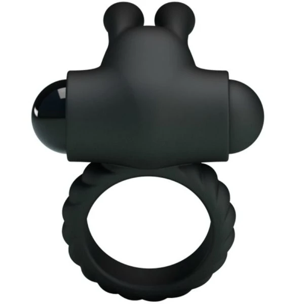 FOR HIM Pretty Love Eudora Vibratiering met clitorisstimulator zwart