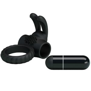 FOR HIM Pretty Love Eudora Vibratiering met clitorisstimulator zwart FOR HIM Pretty Love Eudora Vibratiering met clitorisstimulator zwart - Afbeelding 5