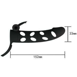 FOR HIM Pretty Love Siliconen-peniscondoom met vibratie 15,2 cm zwart FOR HIM Pretty Love Siliconen-peniscondoom met vibratie 15,2 cm zwart - Afbeelding 6