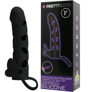 FOR HIM Pretty Love Siliconen-peniscondoom met vibratie 15,2 cm zwart FOR HIM Pretty Love Siliconen-peniscondoom met vibratie 15,2 cm zwart - Afbeelding 8