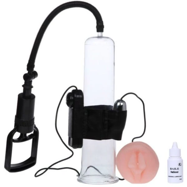 Baile FOR HIM Penispomp met vibratie en vacuümslang Baile FOR HIM Penispomp met vibratie en vacuümslang