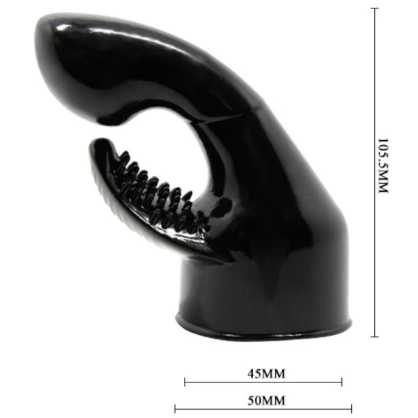 Baile Power Head vervangingskop voor massager met G-punt- en clitorisstimulatie, zwart