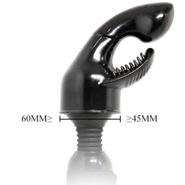 Baile Power Head vervangingskop voor massager met G-punt- en clitorisstimulatie, zwart