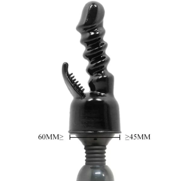 Baile Power Head verwisselbare vibratorkop voor inwendige en clitorale stimulatie zwart